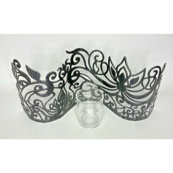 Partylite lotus scroll centerpiece pair nib p9b/p90241a - Picture 3 of 3